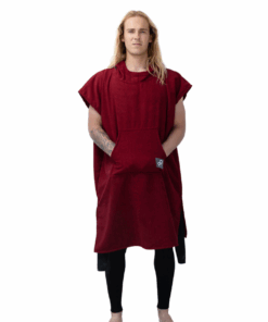 Maroon Surf Swim Changing Poncho - Adult - M