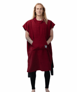 Maroon Surf Swim Changing Poncho - Adult - S