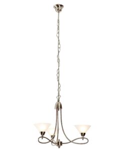 Martini Twist 3 Lights Chandelier 460mm - Satin Chrome