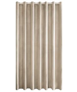 Matoc Designs Readymade Curtain - 100% Blackout -Luxe Velvet -Beige -Eyelet