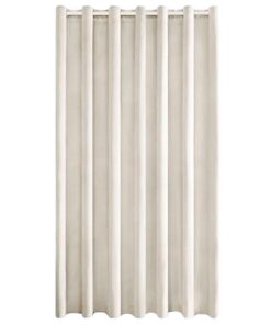 Matoc Designs Readymade Curtain - 100% Blackout -Luxe Velvet -Ivory- Eyelet