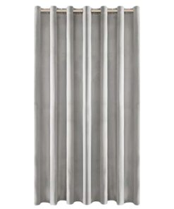 Matoc Designs Readymade Curtain-100% Blackout-Luxe Velvet Light Grey-Eyelet