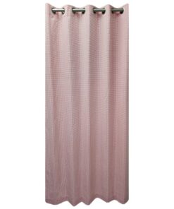 Matoc Designs Readymade Curtain - Check Pink - Eyelet - Pack of 2
