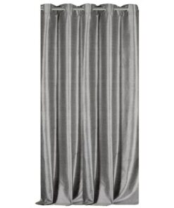 Matoc Designs Readymade Curtain -Silk Look 100% Blackout -Grey -Eyelet