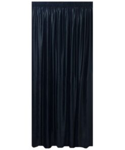 Matoc Designs Readymade Curtain - Velvet - Black - Taped - 400 W x 218 L cm