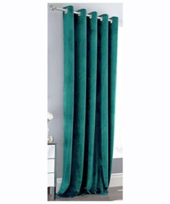 Matoc Readymade Curtain -Eyelet -Velvet -Evergreen (285cm W x 253cm H)