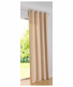 Matoc Readymade Curtain -Velvet -Eyelet-Lined -DarkCream -500cm W x 221cm H