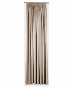 Matoc Readymade Curtain -Velvet -Taped -Lined -DarkCream -230cm W x 250cm H
