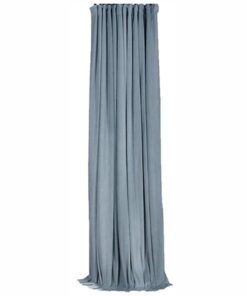 Matoc Readymade Curtain -Velvet -Taped -Lined -LightBlue -500cm W x 250cm H