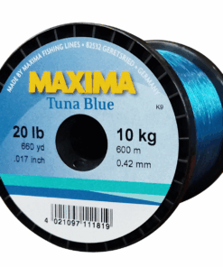 Maxima Nylon Fishing Line 10KG/20LB .42MM Colour Tuna Blue 600m Spool