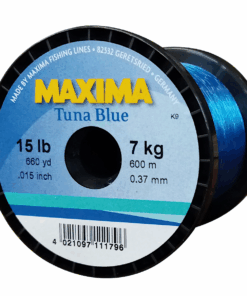 Maxima Nylon Fishing Line 7KG/15LB .37MM Colour Tuna Blue 600m Spool