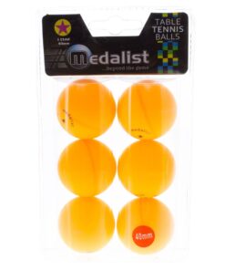 Medalist 1 Star Orange Table Tennis Balls - 6 x Pack