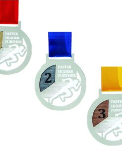 Medals Athletics Clear with Gold, Silver & Bronze (36 Units)