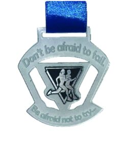 Medals Running /Marathon/Trail Clear Plexiglass with Silver -(40 Units)