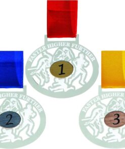 Medals Track & Field Clear with Gold, Silver & Bronze (36 Units)