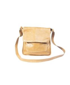 Medium Camel Messenger Leather Bag