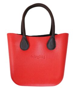 Medium Fairybag with Black Inner & PU Leather Handle - Red