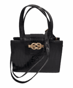 Medium Stylish Bags for Women Ladies Handbags Satchel Bag with Strap - Black