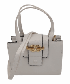 Medium Stylish Bags for Women Ladies Handbags Satchel Bag with Strap - White