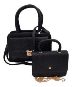 Medium Women Handbags Ladies Bags with Adjustable Crossbody Shoulder Strap - Black