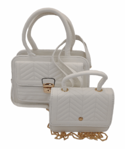 Medium Women Handbags Ladies Bags with Adjustable Crossbody Shoulder Strap - White