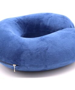 Memory Foam Neck Support Travel Pillow - U Shape Pillow - Blue