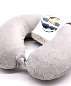 Memory Foam Neck Support Travel Pillow - U Shape Pillow - Grey