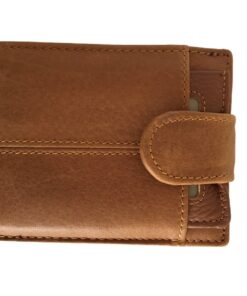 Men Leather Wallet With Removable Slim Card Wallet - Brown