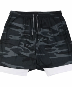 Men s 2 in 1 Running/Workout Shorts with Pockets Quick Dry - XL