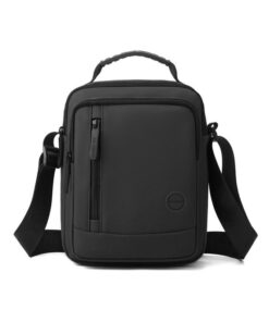Men Shoulder Bag Minimalist Outdoor Casual Bag - Black