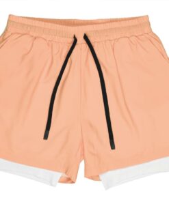 Men's 2 in 1 Running Shorts - Orange - XL