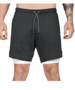 Menâs 2 in 1 Running/Workout Shorts with Pockets Quick Dry