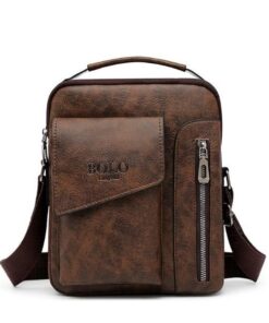 Men's Bolo Shoulder and Crossbody Bag - Dark Brown