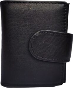 Men's Genuine Leather Bifold Card Holder - Black
