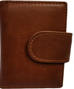 Men's Genuine Leather Bifold Card Holder - Tan