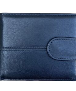 Men's Genuine Leather Bifold Wallet for 11 Cards - Black
