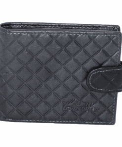 Men's Genuine Leather Bifold Wallet For 7 Cards - Black