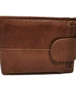 Men's Genuine Leather Bifold Wallet for 7 Cards + SD Memory Card holder - Brown