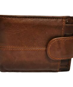 Men's Genuine Leather Bifold Wallet for 7 Cards + SD Memory Card holder - Dark Brown