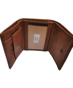 Men's Genuine Leather Bifold Wallet for 7 Cards - Tan