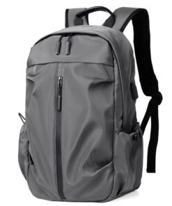 Men's Large-Capacity Backpack with USB Interface Large-Capacity Casual - Grey
