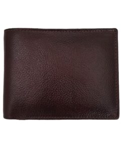 Men's Leather Bifold Wallet for 7 Cards - Brown