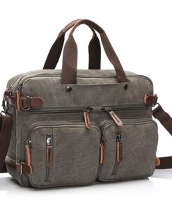 Men's Multifunction Laptop Messenger Bag - Grey