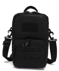 Men's Outdoor Activities Single Shoulder Crossbody Bag - Black