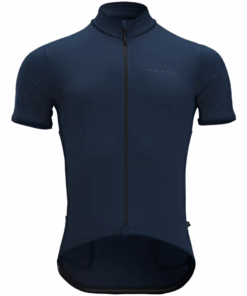 Men's Short-Sleeved Road Cycling Summer Jersey Rc500 - Navy Blue - M