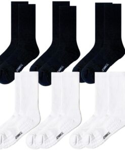 Men's Sports Socks - TOMMUP - Luxury Cotton Sports Socks - Cushioned Sole - 6 Pack