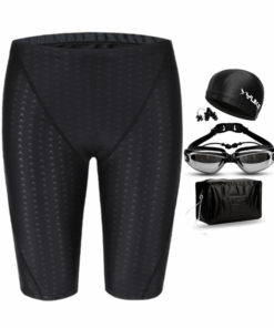 Men's Swim Suit Shorts Cap Goggles Set Waterproof - 3XL