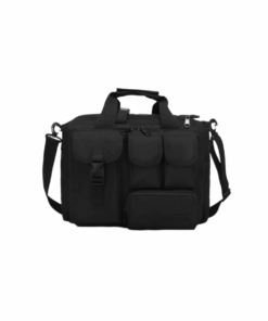 Men's Tactical Laptop Briefcase - Multifunctional Messenger Shoulder Bag - Black