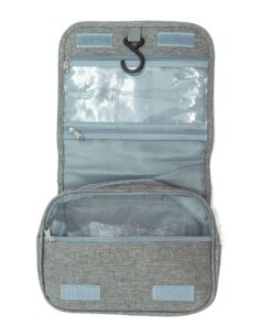 Men's Unfolding Toiletry Bag with Multiple Compartments - Grey