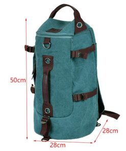 Mens Vintage Canvas Travel Duffel Bag - Green